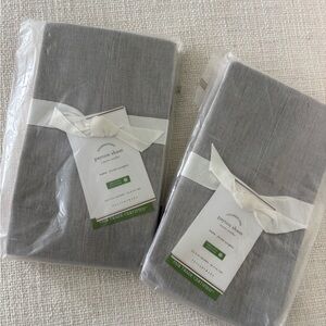 Pottery Barn Organic Cotton Gray Euro Sham
